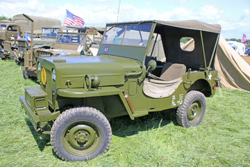 Fototapeta premium Vintage military trucks