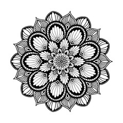 Mandalas for coloring  book. Decorative round ornaments. Unusual flower shape. Oriental vector, Anti-stress therapy patterns. Weave design elements. Yoga logos Vector. - 206326196