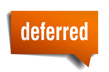 deferred orange 3d speech bubble