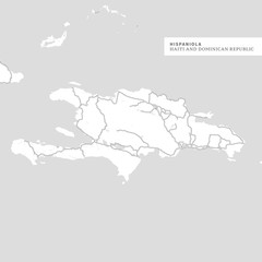 Map of Hispaniola Island