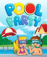 Obraz na płótnie Canvas Pool party theme image 3