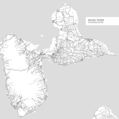 Map of Basse-Terre Island