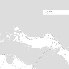 Map of Cayo Coco Island