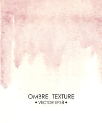 Hand drawn ombre texture. Watercolor painted light blue background with white space for text.