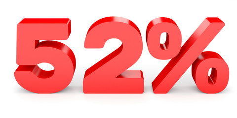 Fifty two percent off. Discount 52 %.