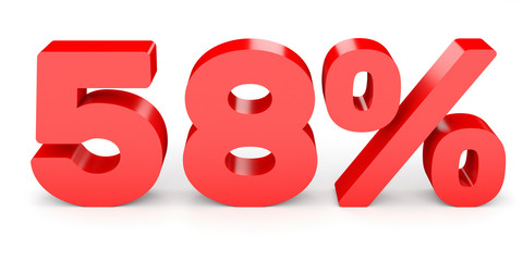 Fifty eight percent off. Discount 58 %.