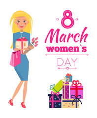 8 March Womens Day Celebration Vector Illustration