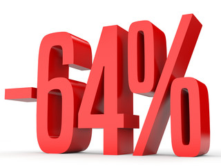 Minus sixty four percent. Discount 64 %.