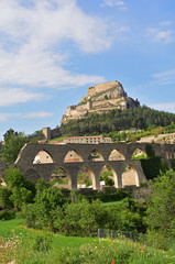Fototapeta premium castle and aqueduct, Marella, Castellon, Spain