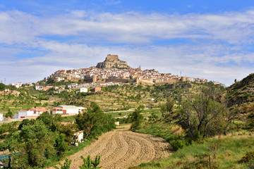 Fototapeta na wymiar View of Morella on a spring day, Castellon province, Spain