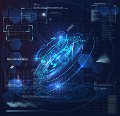 Vector Circular Element for HUD Sci Fi Interfaces