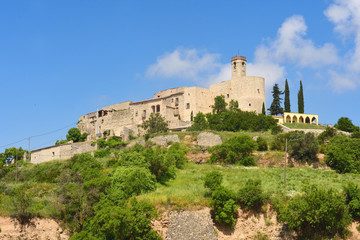 Fototapeta na wymiar medieval village of Monfalco Murallat, la Segarra, LLeida province, Catalonia, Spain