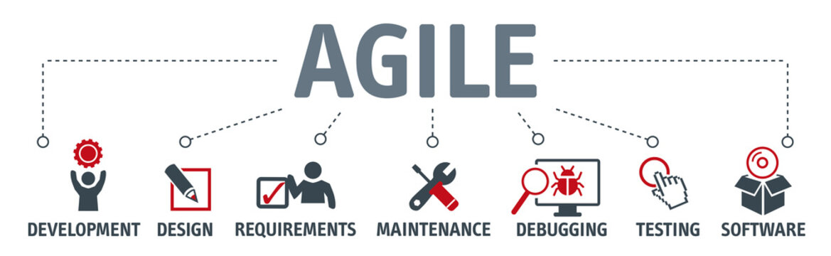agile development vector illustration concept banner