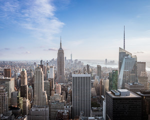 Fototapeta na wymiar Manhattan view daylight morning in New York City
