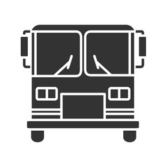 Bus glyph icon