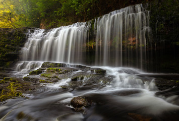 Sgwd Isaf Clun-gwyn Falls
The top section of Sgwd Clun Gwyn, near Panwar on the Mellte river, near Pontneddfechan in South Wales, UK.