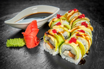 Japanese cuisine with fresh seafood