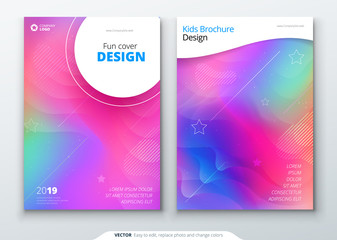 Liquid color covers set. Fluid shapes composition. Futuristic design posters. Eps10 vector.