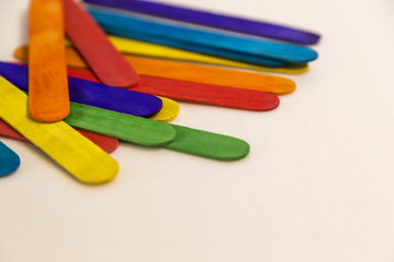 colored bars on the white background . space for text .