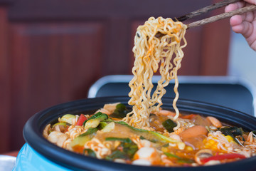 The family likes to eat Shabu Shabu.