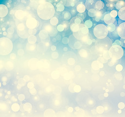 Obraz premium Abstract blue background with blur bokeh
