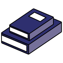 books school isometric icons vector illustration design