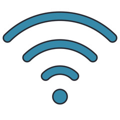 waves wifi signal area vector illustration design