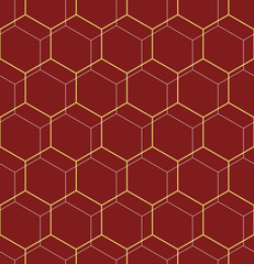 Geometric abstract hexagonal background. Geometric modern ornament. Seamless modern pattern