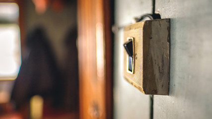 Close up the light switch