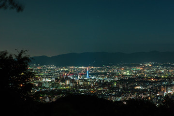 Obraz premium Night view of Kyoto