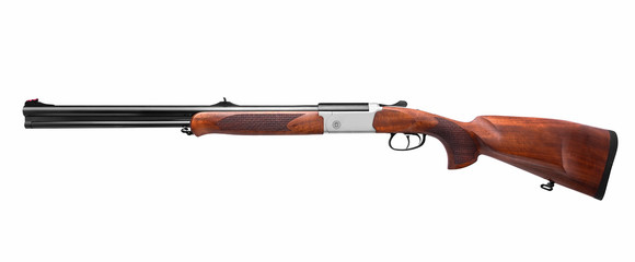 Classic hunting rifle isolated on white background