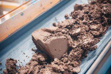 Conveyer Line For Ceramic Tile At Heavy Plant. Factory for the Production of Ceramic Tiles.