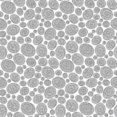 Seamless abstract hand-drawn waves pattern, wavy background.