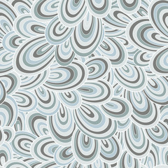 Fototapeta na wymiar Seamless abstract hand-drawn waves pattern, wavy background.