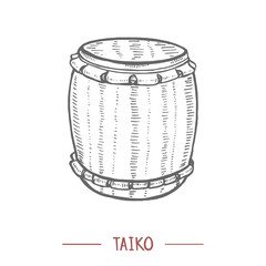 Taiko in Hand Drawn Style