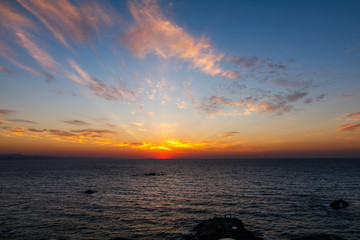 dawn in the resort village of Utes, Crimea