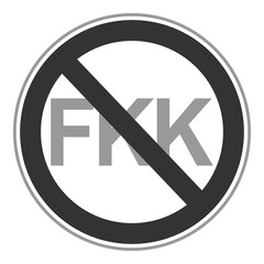Verbotsschilder Icon - FKK-Strand