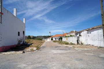Obraz premium Lighthouse with lighthouse house on the Iberian Peninsula in spring