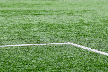 Obraz premium Football field with white markings