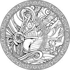 Screaming Valkyrie in an unusual helmet