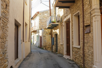 Fototapeta na wymiar street scene in an old town in Europe