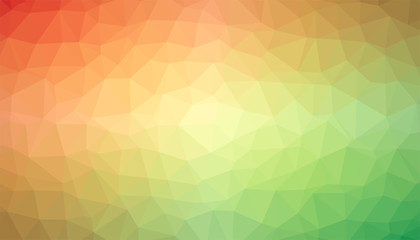 Orange and green triangulated background texture vector