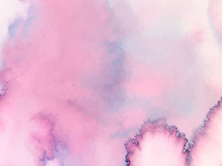 Colorful abstract vector background. Soft pink watercolor stain.