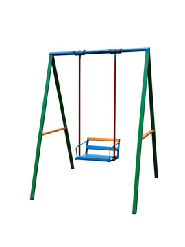 The image children's outdoor swing on a white background.