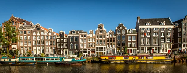 Fototapete Amsterdam Amsterdamer Grachtenhäuser