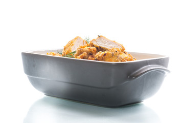 chicken fried in batter with dill