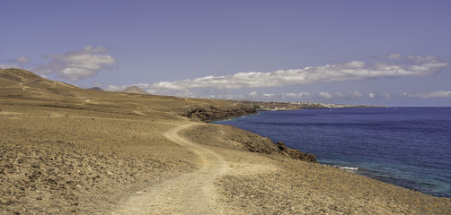 Route from Puerto Calero to playa Quemada, Lanzarote, Canary Islands, Spain