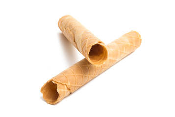 waffle rolls isolated