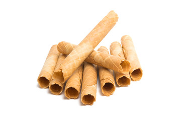 waffle rolls isolated