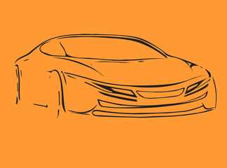 Super Sport Car  in perspective